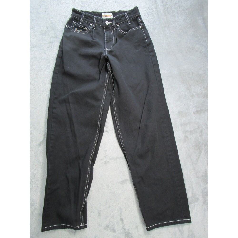 HUF Cromer Jeans Mens 28 (Fits 24x28) Black Relaxed Fit Straight Leg Baggy Y2K